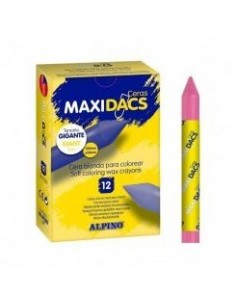 Caja 12 ceras Maxi dacs rosa