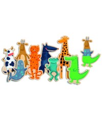 Juego 27 piezas magnéticas Locura animales. Djeco