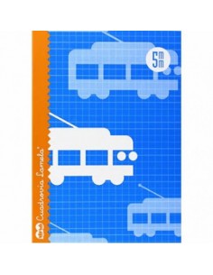 25 Libretas Lamela cuadrovía 16 hojas grapadas 5 mm.