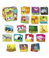 Maxi memo loto animales granja. Diset