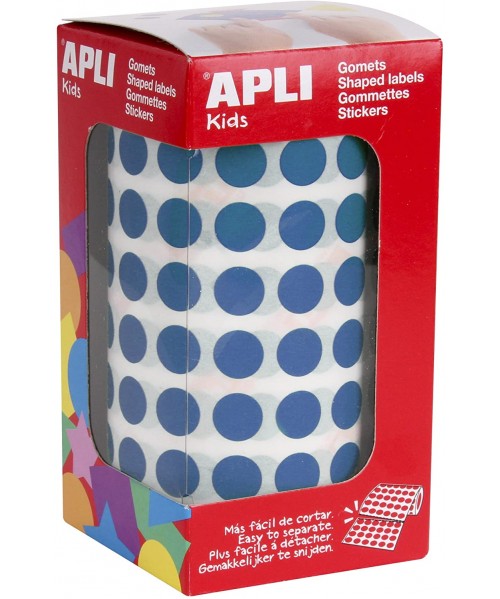 Gomets rollo círculo pequeño Azul