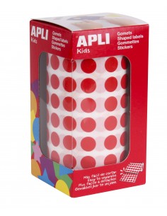 Gomets rollo círculo pequeño Rojo