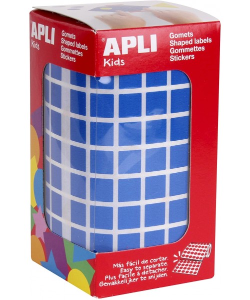 Gomets rollo cuadrado pequeño Azul