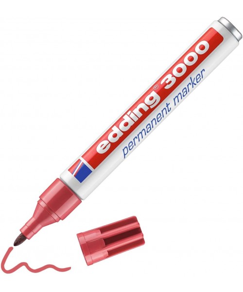 Rotulador Edding 3000 rojo