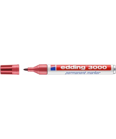 Rotulador Edding 3000 - Rojo