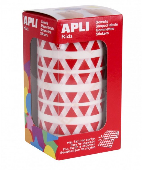 Gomets rollo triángulo pequeño Rojo