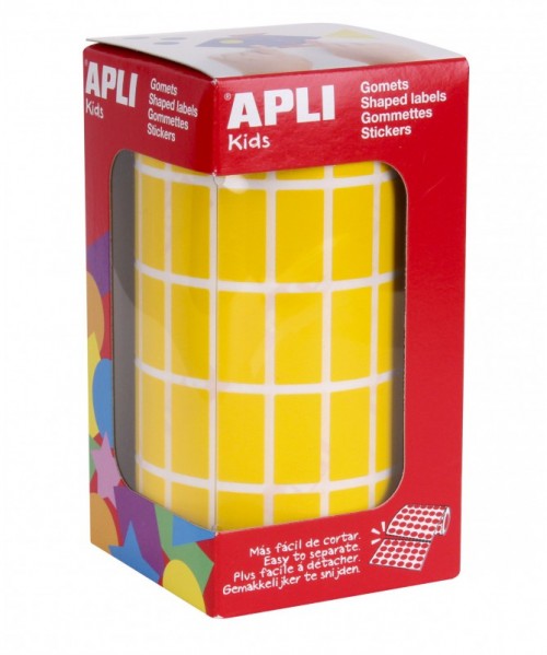 Gomets rollo rectángulo grande Amarillo