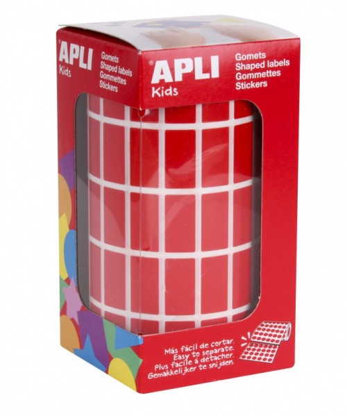 Gomets rollo rectángulo grande Rojo