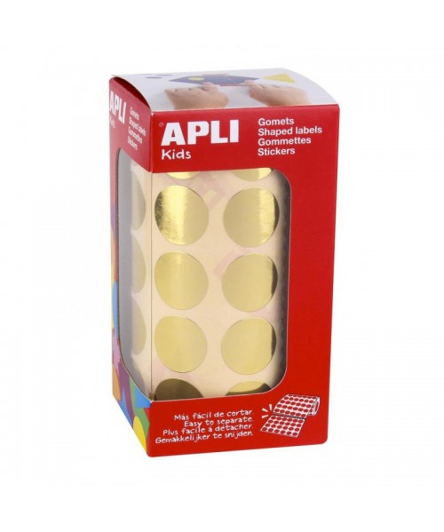 Gomets rollo círculo Metalidado Oro