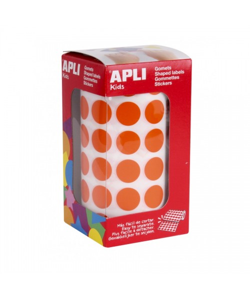 Gomets rollo círculo mediano Naranja