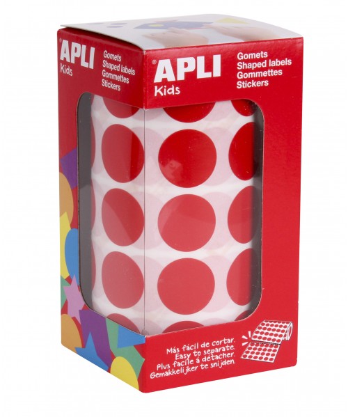 Gomets rollo círculo grande Rojo