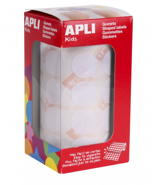 Gomets rollo círculo grande Blanco