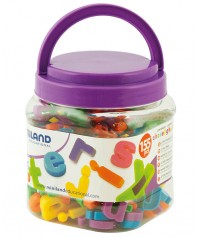 Bote 154 letras Minúsculas magnéticas. Miniland