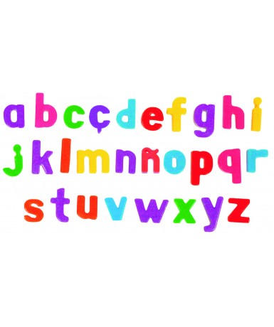 Bote 154 letras Minúsculas magnéticas. Miniland