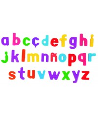 Bote 154 letras Minúsculas magnéticas. Miniland