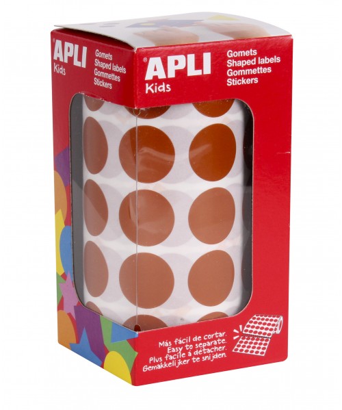 Gomets rollo círculo grande Marrón