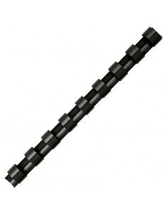 Canutillos de plástico negro 12mm.