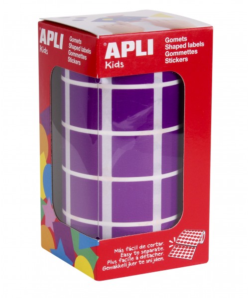 Gomets rollo cuadrado grande Violeta