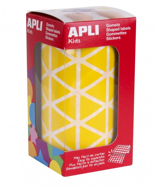 Gomets rollo triángulo grande Amarillo