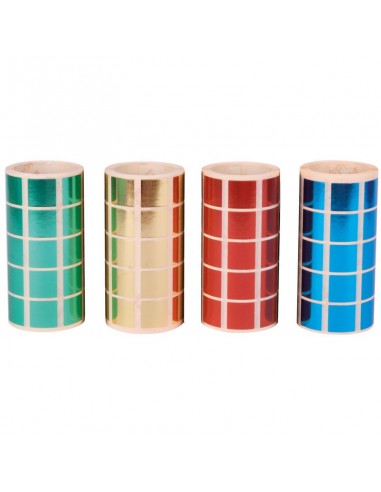 Gomets cuadrados metalizados