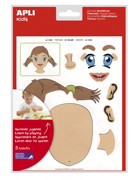 Gomets Temáticos La Cara - 12 hojas