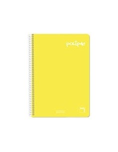 Cuaderno folio Plastipac amarillo 80h 90 gramos