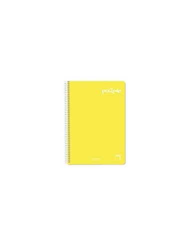 Cuaderno folio Plastipac amarillo 80h 90 gramos
