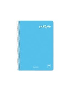 Cuaderno folio Plastipac azul turquesa 80h 90 gramos