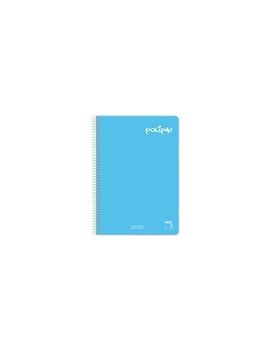 Cuaderno folio Plastipac azul turquesa 80h 90 gramos
