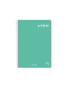 Cuaderno folio Plastipac verde 80h 90 gramos