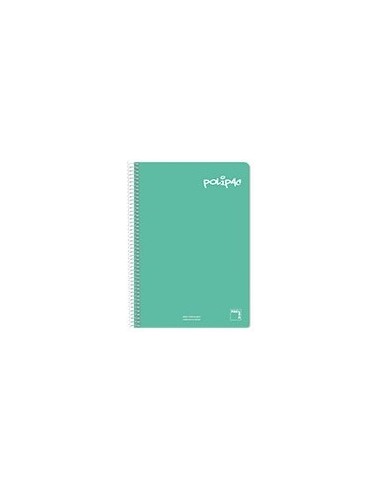 Cuaderno folio Plastipac verde 80h 90 gramos