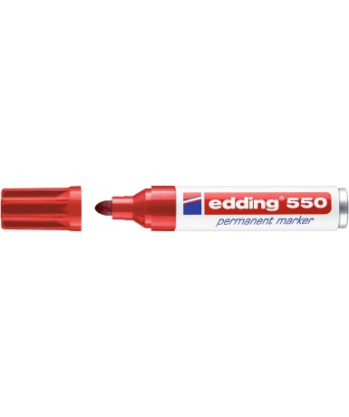 Rotulador edding 550 rojo