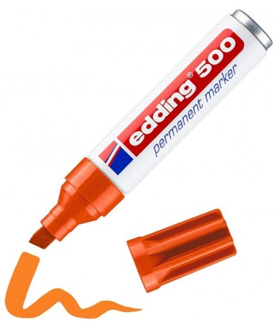 Rotulador edding 500 naranja