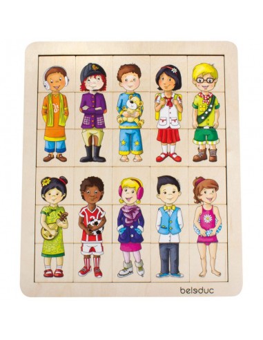 10 puzles Match & Mix niños - 3 piezas