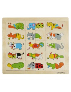 15 puzles Match & Mix animales - 2 piezas