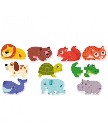 Puzle duo animo - 10 puzles de 2 piezas