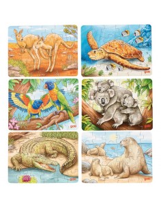 Lote 6 mini puzles - 24 piezas