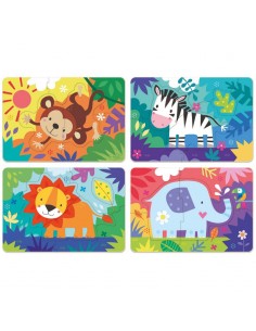 Mi primer puzle animales selva - 4 puzles 2