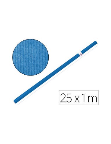 Bobina de Papel Kraft continuo 25 m. azul