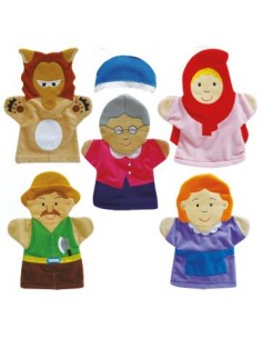 Marionetas caperucita roja 5 piezas