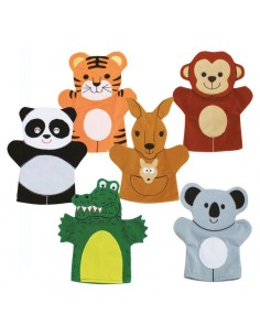 Marionetas animales salvajes 6 piezas 2