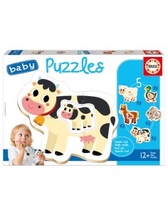 5 Puzles progresivos baby la granja - 2, 3 y 4 piezas 2