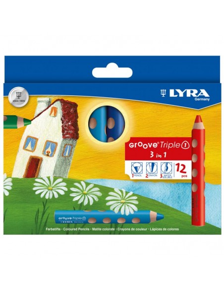 Caja lapicero triple pack lyra groove 12 unds.