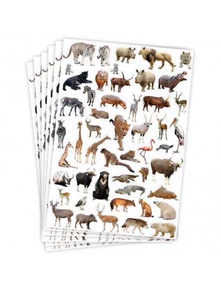 Gomets temáticos selva - 300 pegatinas