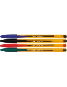 Blíster 4 bolígrafos Bic cristal fino surtido 2