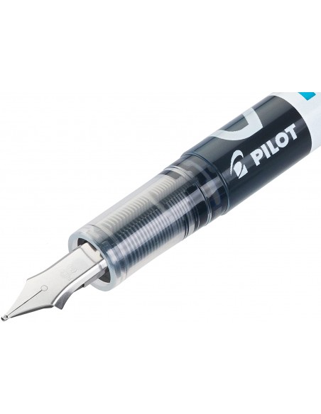 Pluma Pilot Vpen desechable blanca tinta azul