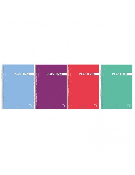 Bloc Plastipac 1/4 tapa plástico cuadro 5 x5 mm.