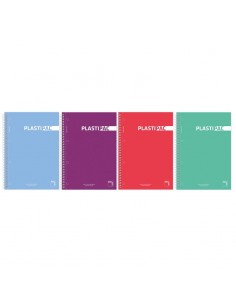 Bloc Plastipac 1/4 tapa plástico pauta 2,5 mm.