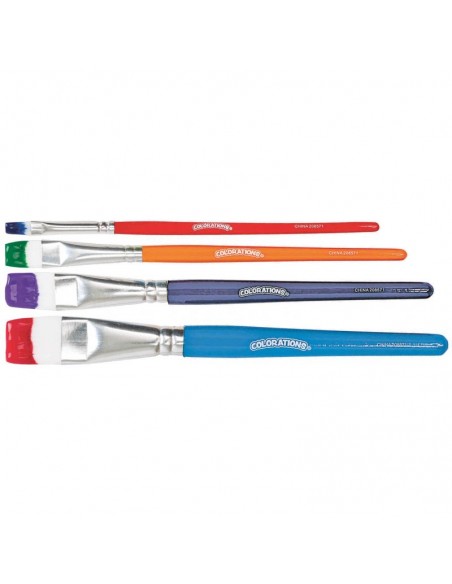 Pinceles planos infantiles - Set 4 unidades