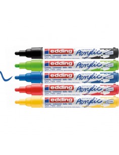Marcador Edding acrílico básicos trazo medio y punta redonda 2